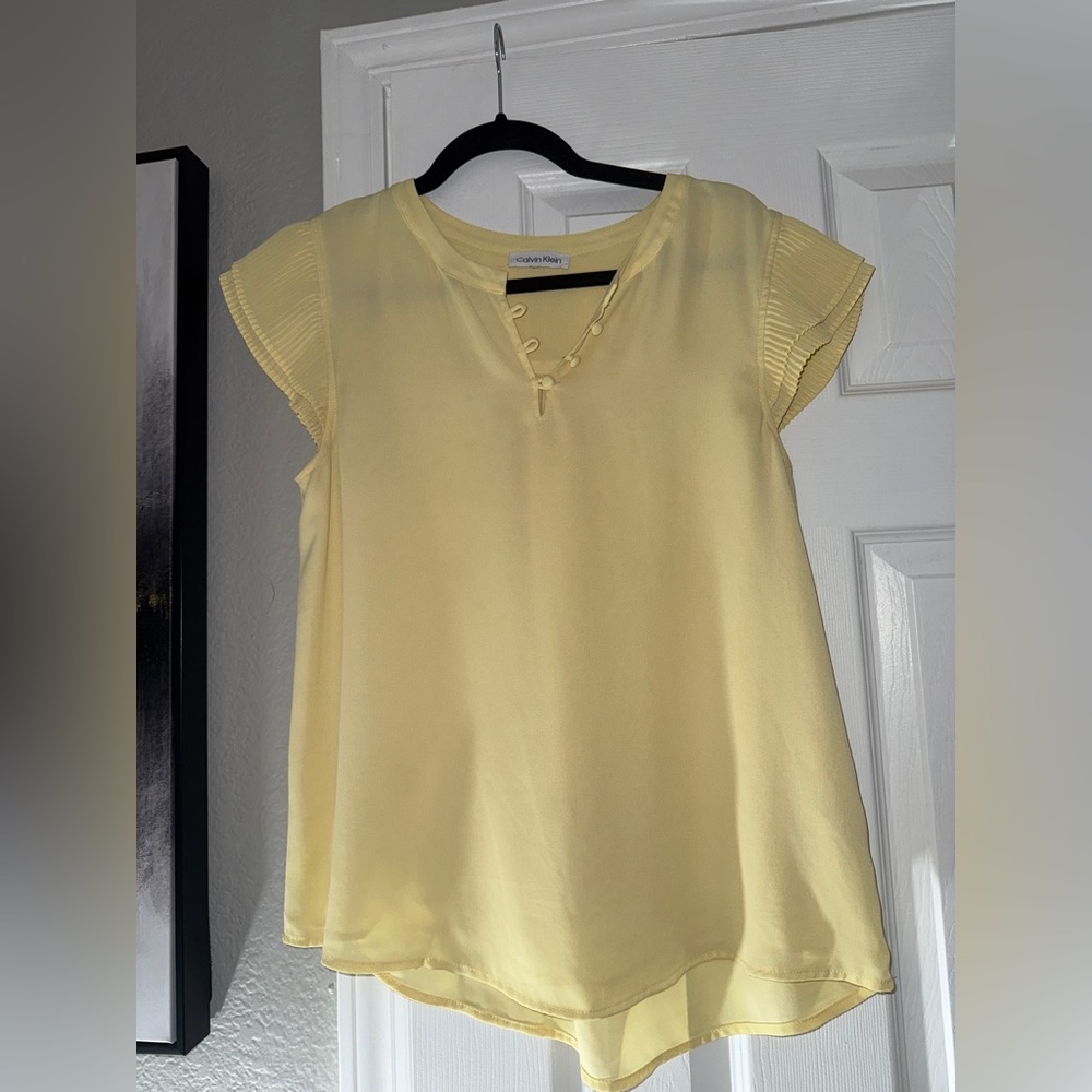 Calvin Klein Soft Yellow Blouse